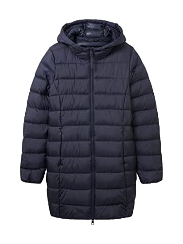 TOM TAILOR Denim Damen 1038551 Lightweight Steppmantel mit Kapuze, 10668-sky Captain Blue, M