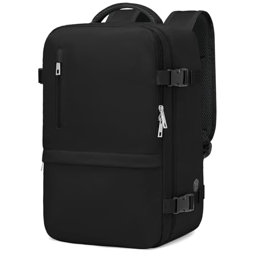 Xkdoai Mochila Viaje Cabina Avion 40x30x20 para Ryanair Mochila Cabina Bajo Asiento Bolsa de Viaje Resistente al Agua Equipaje de Mano con Hebilla de Pecho y Bolsa Antirrobo 40x28x20cm