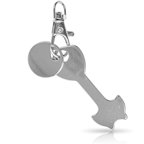 Premium Einkaufswagenlöser für alle Einkaufswagen, 1 Stück, Edelstahl, Schlüsselanhänger mit Karabiner und Einkaufswagenchip, abziehbarer Shopping Cart Entriegler Chip, Geschenkidee Einkaufschip Tool Cover