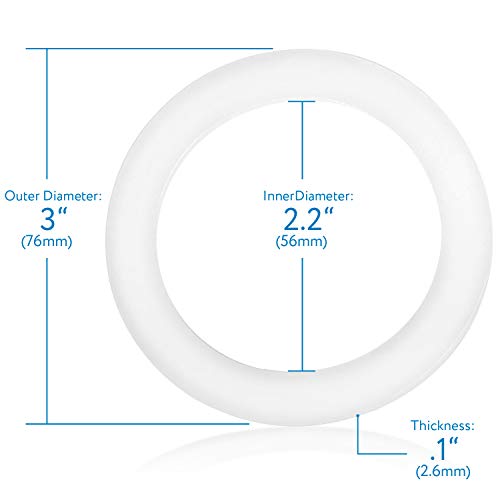 Impresa Products 4 Pack Spa Hot Tub Pump Heater Union Gasket/O-Ring - 2.2'' ID 3'' OD'' Flat Gasket Works on Variety of… - Image 3