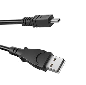 Charger Cable Compatible with Sony Cybershot DSC-W800/W810/W830/W710/W73... - USB-A to 8-PIN USB Lead for Digital Camera Battery Charging & Data Transfer (1m)