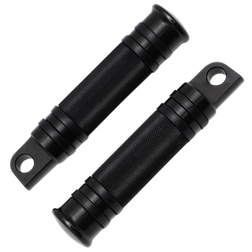 JUSTVEL ハーレー フットペグ フットペダル フットレスト アルミ 【強くて軽い】 ハイウェイペグ ステップバー ツーリング CNC スポーツスター ソフテイル ダイナ 883 ファットボーイ (ブラック)