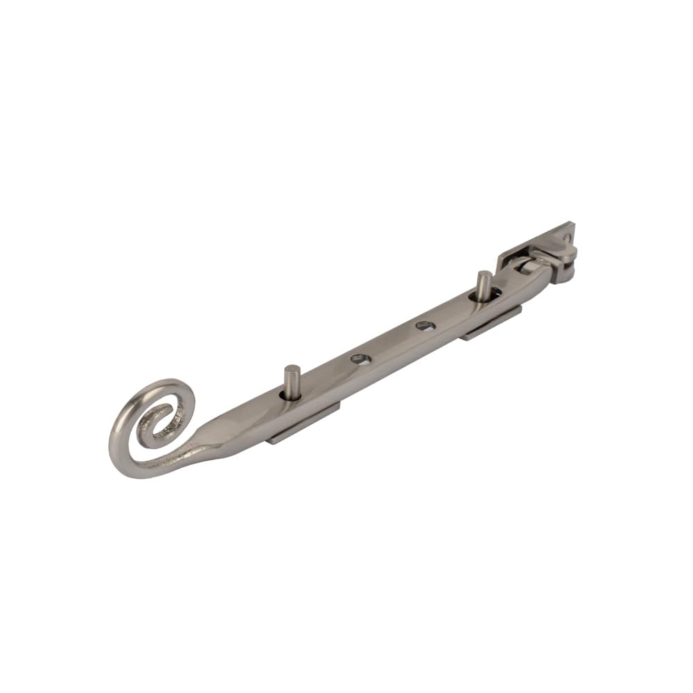 Dart Monkey Tail Solid Brass Window Stay 8" (200mm) - Satin Nickel