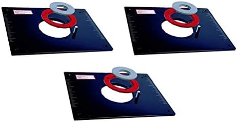 Rousseau 3509 9-Inch x 12-Inch x 3/8-Inch Deluxe Router Base Plate (3 Pack)