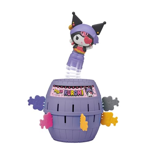 TOMY Pop Up Kuromi gra akcji dla dzieci, 2-4 graczy, od 4 lat, zabawna gra rodzinna, zabawka Pop Up Kuromi
