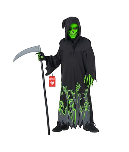 Disfraz de Grim Reaper para niños, brillo en la oscuridad miniatura 1