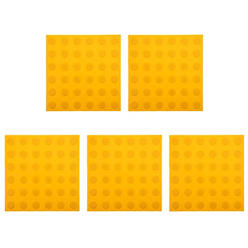 INOOMP Outdoor Blinds 5pcs Pad Sticker Practical Bump PVC Domes Person Warning Raised Paving Useful Walkway Professional Patio Inch Ground Tracks Garden Truncated Visually Indoor Shutters