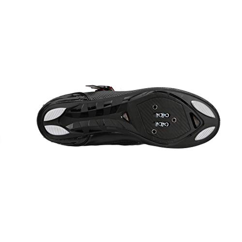 Gavin Elite Road Cycling Shoe - 2 and 3 Bolt Cleat Compatible Black/Grey
