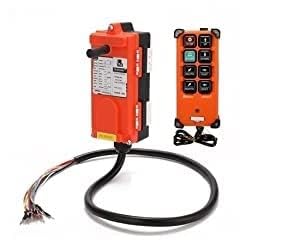 DeHMY Wireless Crane Remote Control Single Speed 8 Buttons AC/DC-36 Volt- 440 Volt AC Industrial Hoist Crane Controller Electric Lift Switch