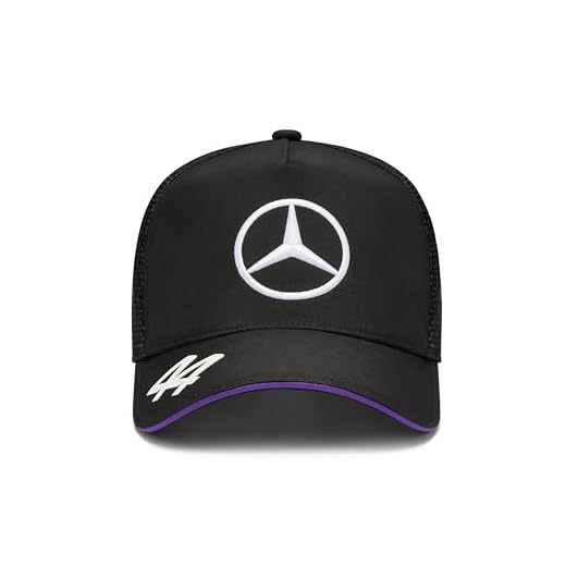 Mercedes AMG Petronas F1 2024 Lewis Hamilton Cappello da Camionista - Nero - Taglia Unica