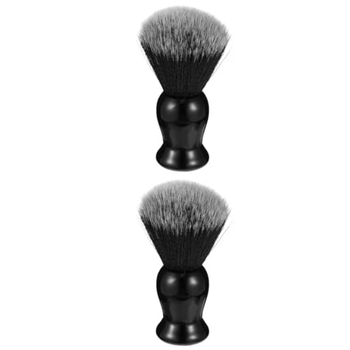 Beatifufu 2pcs Beard Shaving Brushes for Men Wooden Handle Beard Brush Gentle Bristle Brush for Beard Grooming Accessory