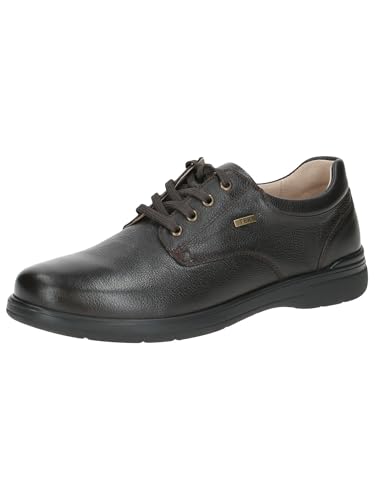 CAPRICE Herren Schnürschuhe aus Leder Bequem, Braun (Dk Brown Nappa), 42 EU