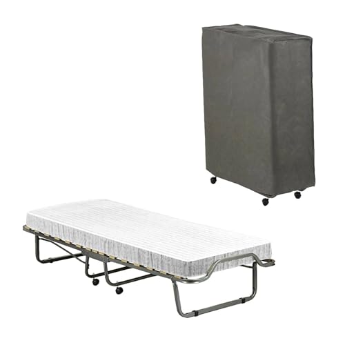 Talamo Italia Letto Pieghevole Vania, Brandina con Rete, Materasso, Lettino salvaspazio, 100% Made...