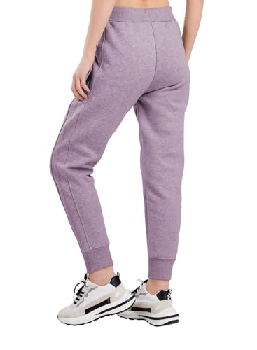 utcoco Women's Athletic Fit Thicked Fuzzy Sherpa Lined Warm Drawstring Tapered Jogger Sweatpant4