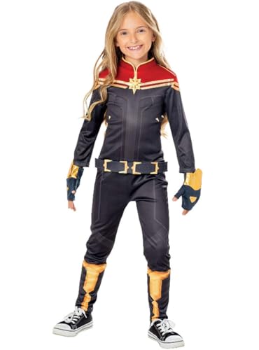 Captain Marvel Deluxe Costume for Kids - Marvel The Marvels - Small (3-5 Yrs)