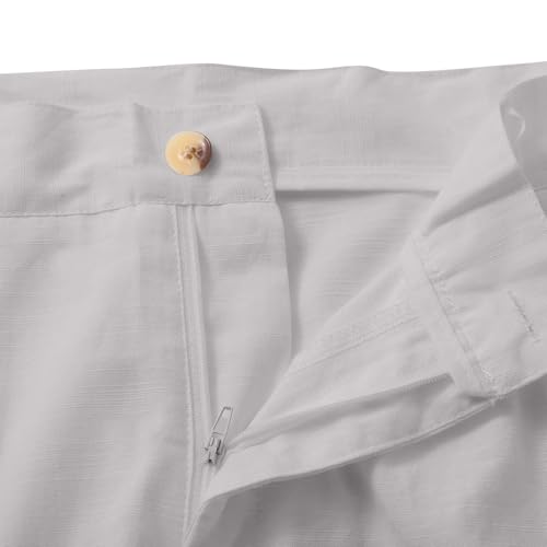Pantalon d'été agréable et léger coupe ample en lin traditionnel - 7