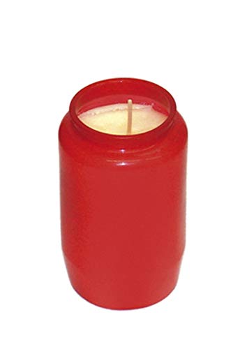 Bougies neuvaine rouge longue durée 3 jours pour veillée et recueillement