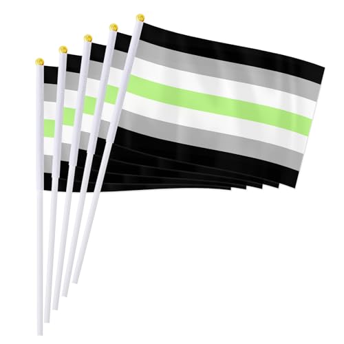 PTEROSAUR Lot de 100 drapeaux de la fierté de l'Agenda, LGBTIA, Rainbow Drapeaux ondulés LGBTQ pour décoration de fête, 14 x 20 cm