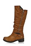  irisaa Damen Hohe Stiefel Winter Klassik Reitstiefel Warm Gefüttert, Schuhgröße 36-41:38, Winterschuhe Farbe 2019:Camel