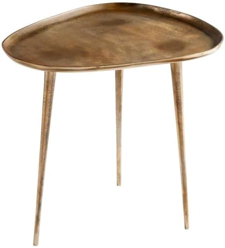 Cyan Design 10116 Large Bexley Side Aluminum Table - Decorative Centerpiece for Home, Office, Wedding Table with Antique Gold Finish - 22.25'' Tall