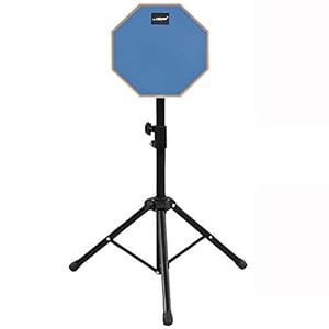 QLTY Domme Drum Set,12 inch Drum Practice Pad,met verstelbare Stand Drum Sticks En Opbergtas, Stille Praktijk Pad,Domme…