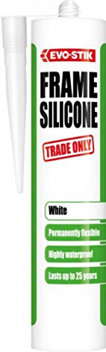 Evo-Stik Frame Silicone Sealant, Ideal for Door and Window Frames, Highly Waterproof, Permanently Flexible, Lasts up to 25 Years, Colour: White, Size: 290ml