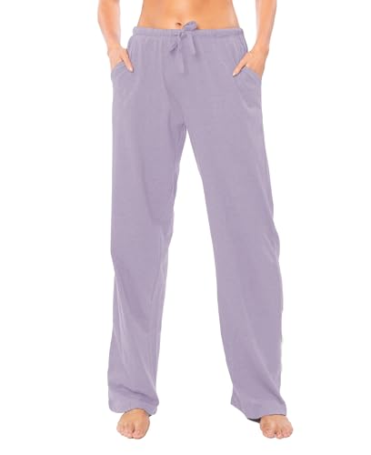 Image of Sexy Basics Women's Soft Flex 100% Cotton Knit Pajama Pants | Lounge Sleep Bottoms | Drawstring & Pockets| Multi Packs