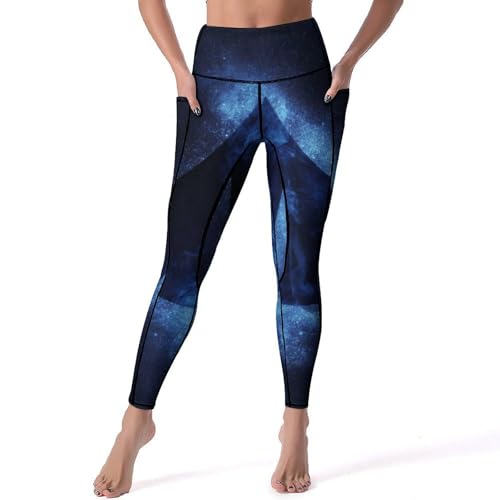 Pantalon de sport bleu taille haute pour femme parfait du studio de yoga au jogging S