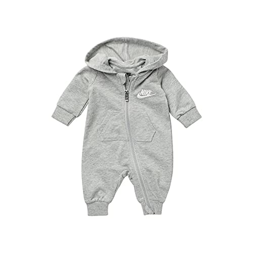Nike baby boys hooded jumpsuit - dark grey (6 months)