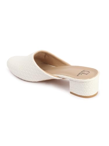Image of Carlton London Women Stylish Slipon Casual Wear, Party and Formal Wear Mule with Block Heels