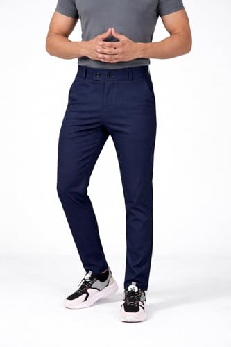 Image of Twill Lycra Men Trouser | Standard Fit Casual & Office Wear | Soft Stretchable Fabric | Comfortable Bottom Wear