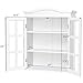 Tangkula Wall Mounted Storage Cabinet, Collection Storage Cupboard, with Adjustable Shelf, Two Elegant and Delicate Acrylic Doors, Ideal for Kitchen, Dining Room and Living Room