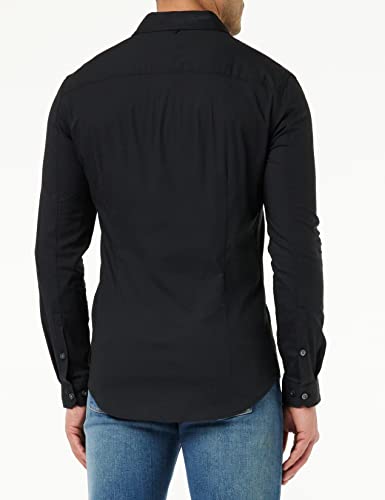 Tommy Jeans TJM Original Stretch męska koszula rekreacyjna, TOMMY BLACK