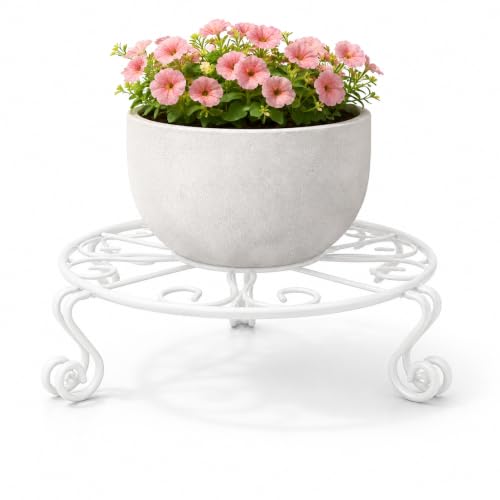 Image of Kundi Iron Plant Stand | Rust-Proof Flower Pot Holder for Indoor & Outdoor Use | Strong Metal Gamla Stand