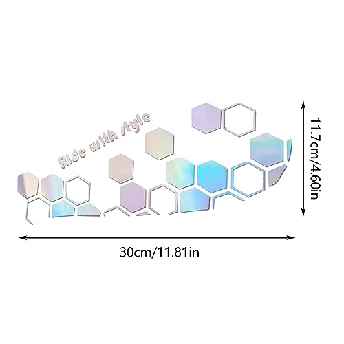 favo mel para motocicletas - Etiquetas reflexivas da bicicleta do motor engraçado - Formato treliça