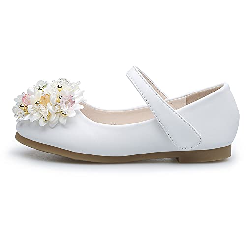 Little Girls Dress Shoes Glitter Princess Flower Girl Ballerina Ballet Flats Casual Mary Jane(Toddler/Little Kid)2