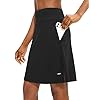 Viodia Women's 20" Knee Length Skorts Skirts Athletic Tennis Golf Skirt for Women Modest Sports Casual Summer Skirt with 5 Pockets Black