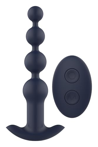 Dream Toys Startroopers Apollo Remote Vibrating Anal Bead Blue 21 cm