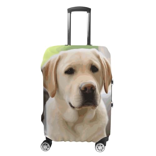 Cute Labrador Dog Luggage Cover, Washable Elastic Suitcase Cover Protector Fit 18-32 Inch Luggage - Main Image