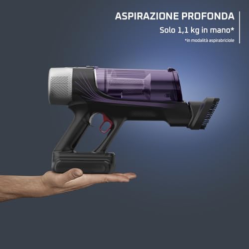 Rowenta X-Force 9.60 Allergy Aspirapolvere Senza Fili, Tecnologia Flex, Autonomia di 45 minuti, Kit Allergia, 100 AirWatt, Viola, RH2038 - 4