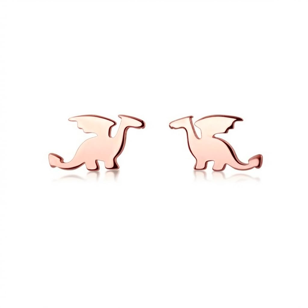 bySantana - Echte 925 Sterling Silber Drache Ohrstecker – Kl