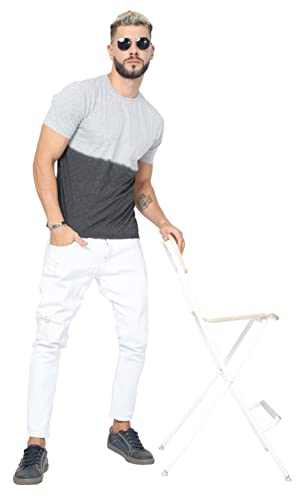 Image of fanideaz Mens Cotton Half Sleeve Striped Round Neck T Shirt