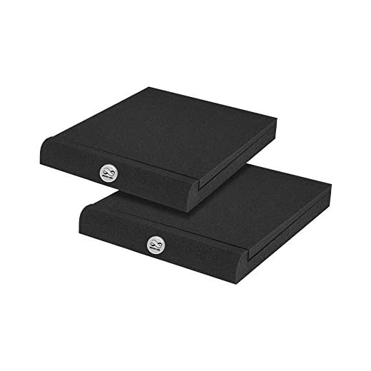 Infitronic - Studio Monitor Isolationspads 265 x 330 mm (2er-Pack), Hochdichter Akustikschaum Lautsprecher Unterlage für 5-8 Zoll Nahfeldmonitore, Absorberplatte zur Entkopplung & Schalldämmung