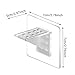 Plastic Shelf Support Bracket 4 Pack, Heavy Duty Cabinet Shelf Holder for Wardrobe, No Drill Shelf Brackets, Punch- Partition Support, Compatible