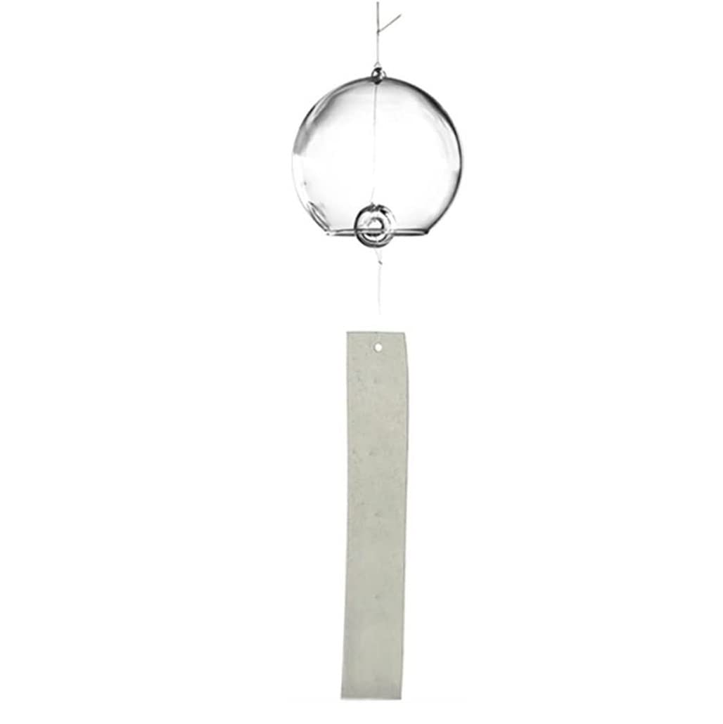 Carillon a Vent pour Maison Carillons éoliens Transparents Japonais en Verre Fait Main de Petites Cloches de Vent pour la décoration à la Maison Décoration Intérieure
