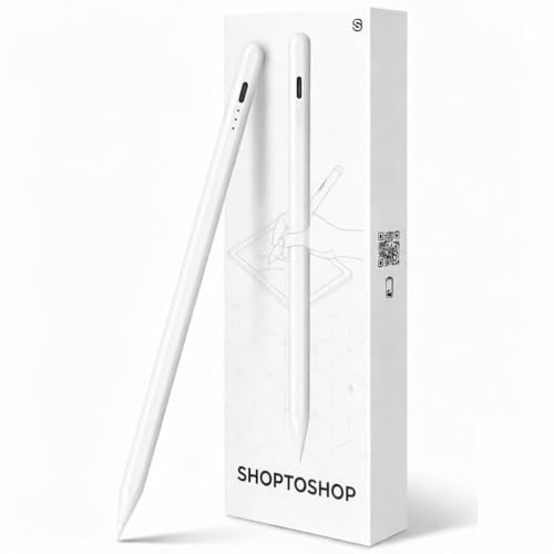 Image of Universal Stylus Pen for Touchscreens Rechargeable Fine Tip Digital Writing Drawing & Note-Taking Works with Android and iOS Devices All Smartphones (White)