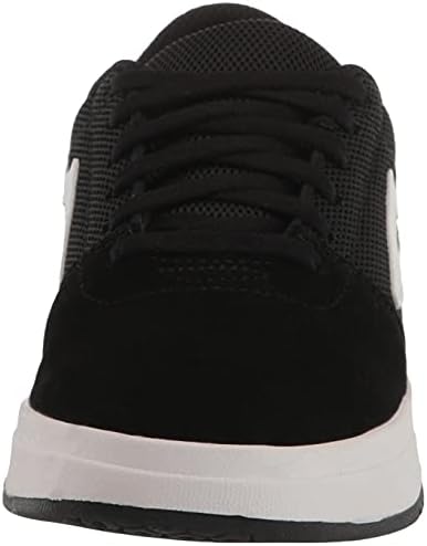 Lakai Men's Brighton Kids Skate Shoe, Black/White Suede, 12 | Image 1