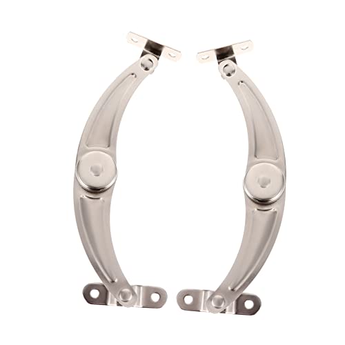 PRETYZOOM 1Pair Friction Assisted Lid Supports for Cabinets Easy to Install Silver