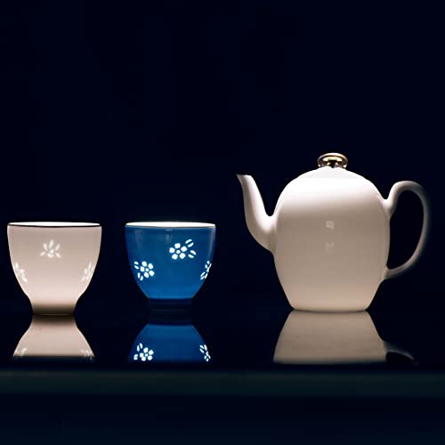 AICYAN El té elegante coloreado del pedazo de 5 sistemas de té de la tarde para los adultos, sistema de té chino hecho a mano Cover