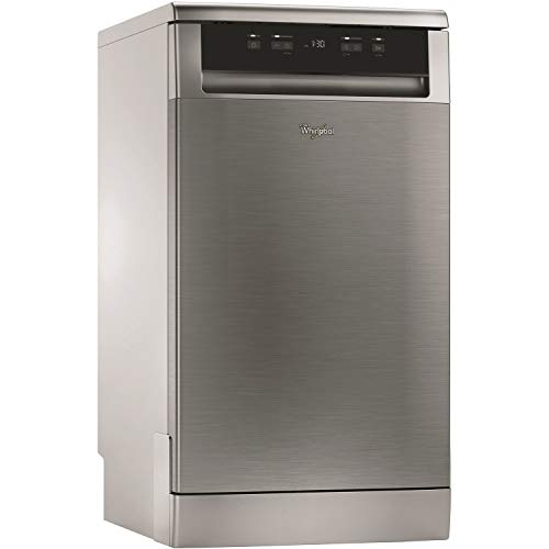 Whirlpool WSFE 2B19 X UK Freestanding Dishwasher, Slim line, Quick Wash, 10 place settings, Inox